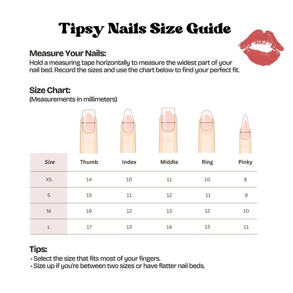 tipsy | Handmade Press On Nails | Almond Medium | 3D Nail Art | Strawberry Press - Picture 15 of 15
